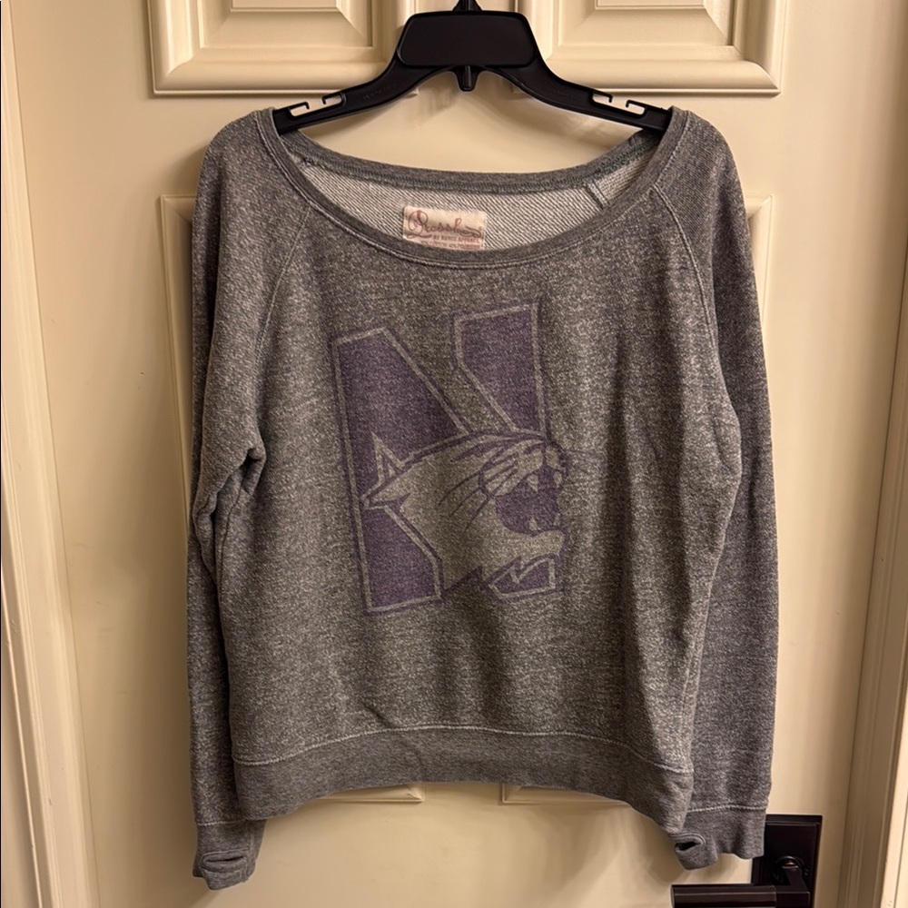 Northwestern University Off-Shoulder Sweater